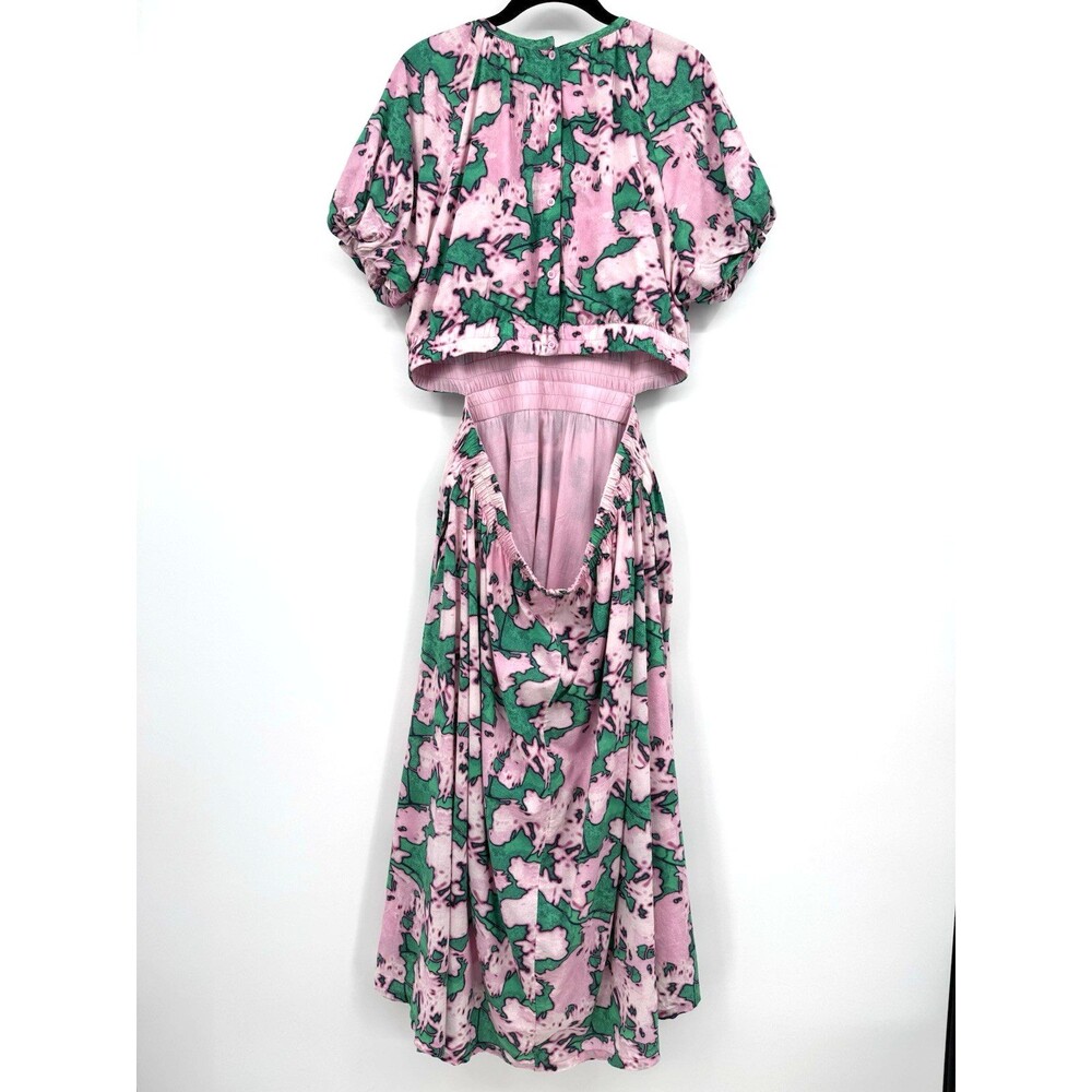 Chelsea 28 Womens XL Dress Pink Green Organic Cotton Resort Summer Casual Travel - Picture 2 of 11